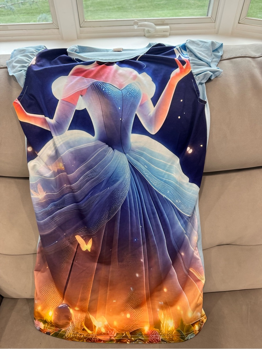 Girls' Blue Fairy-Tale Princess night gown